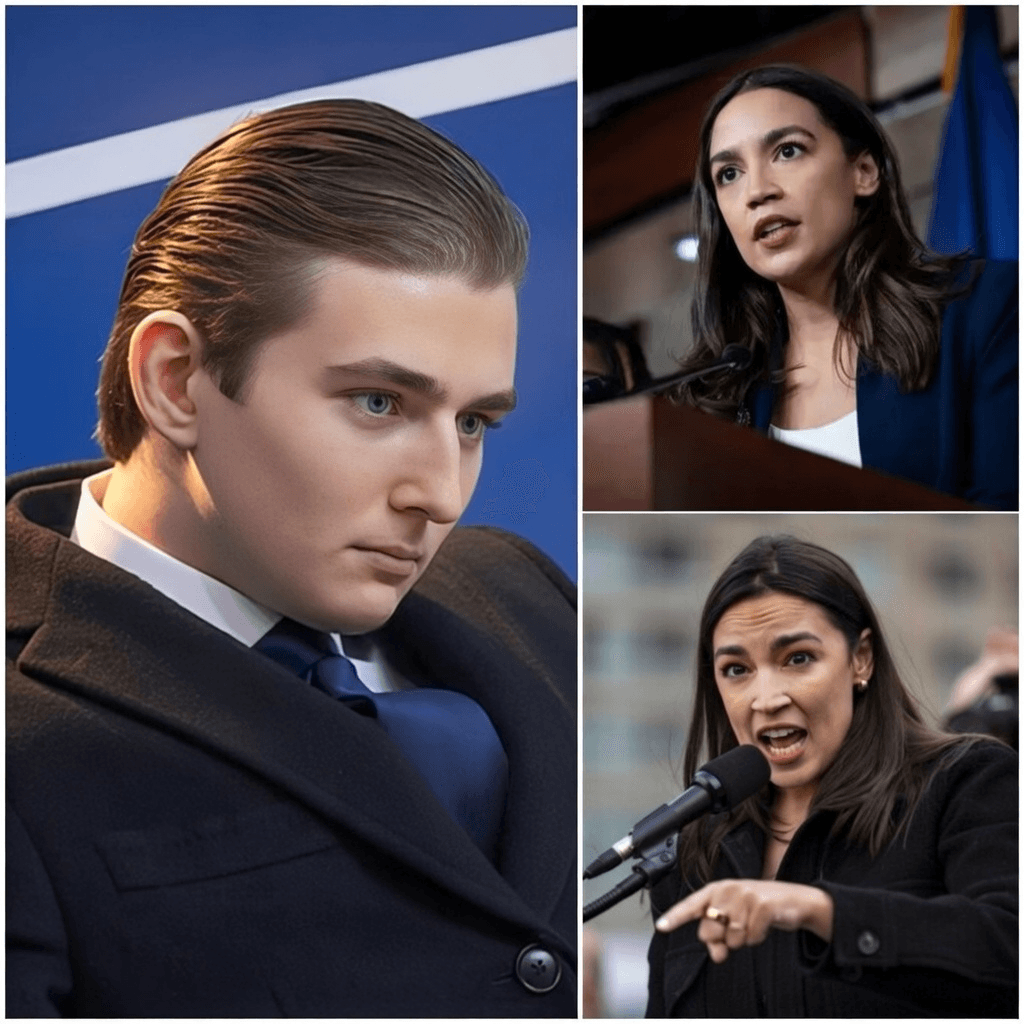The Senate Froze in Shock as AOC’s Explosive Insult Backfired Brutally and Barron Trump Fired Back With a Heart-Stopping Retort That Left the Entire Chamber Trembling in Absolute Silence. 1 image 295
