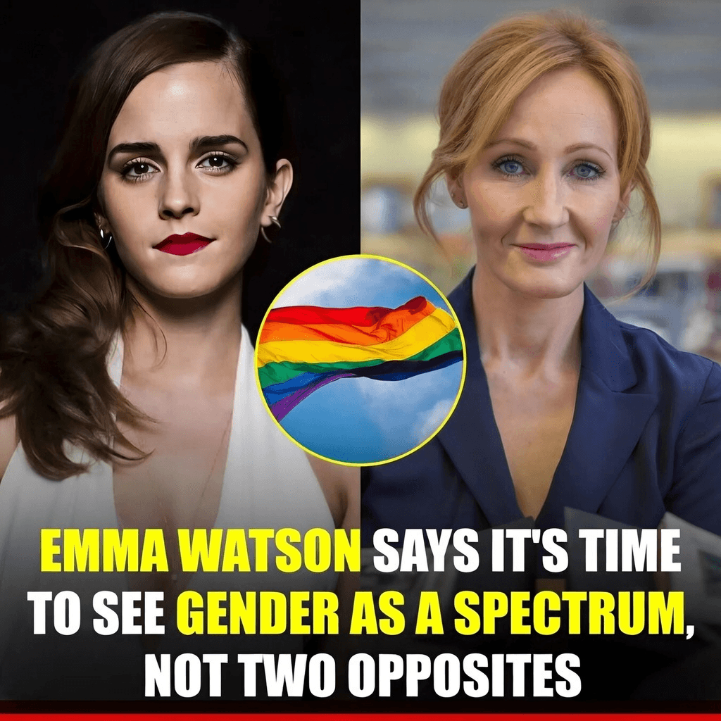 Emma Watson suggested that it’s time we viewed gender as a continuous spectrum, rather than two opposing extremes. J.K. Rowling also left her comment. 1 image 419