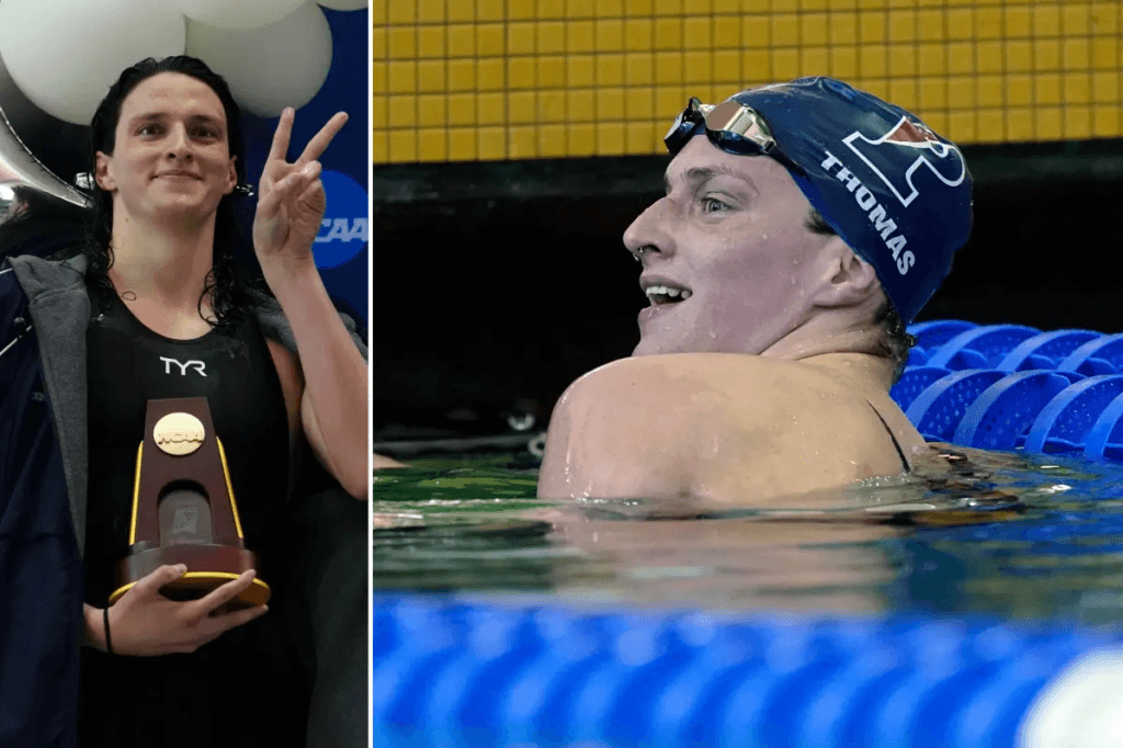 Lia Thomas once again refused a gender test request from the U.S. Swimming Federation, declaring, “I AM 100% A WOMAN. The test is disrespectful and unnecessary”—a decision that sparked nationwide controversy and ignited a debate about gender in sports. 2 image 424