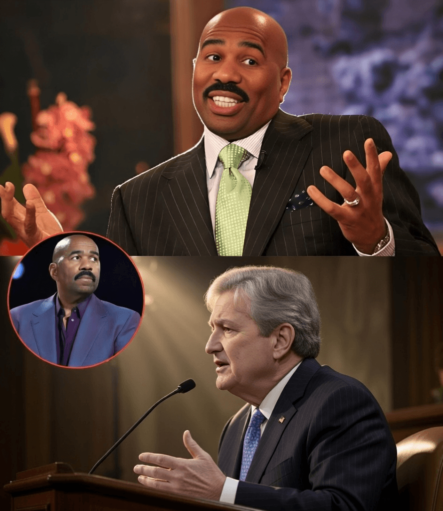 Steve Harvey tells John N. Kennedy to “Sit down and shut up” — and it completely backfires! 1 image 870