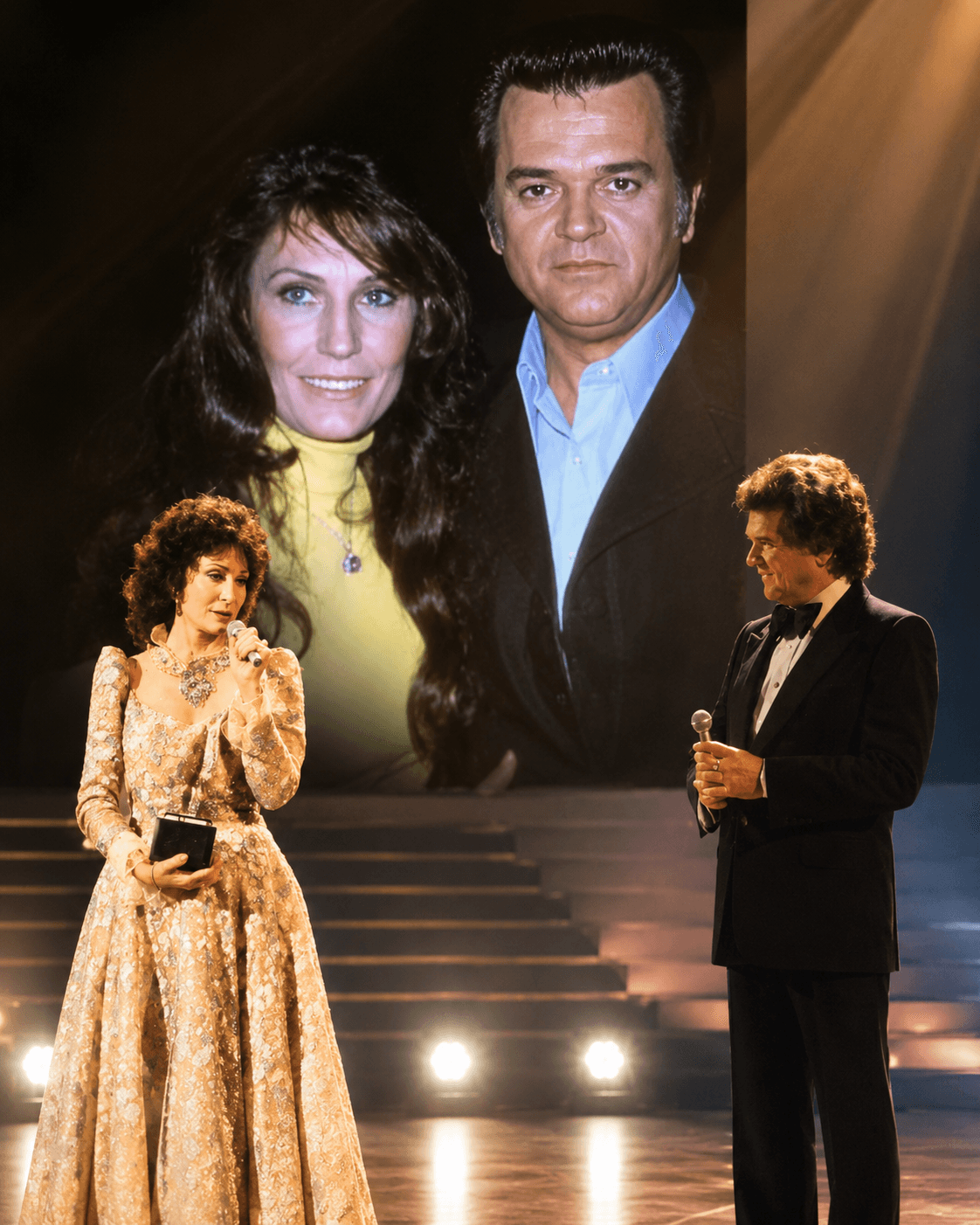 Conway Twitty and Loretta Lynn performing together
